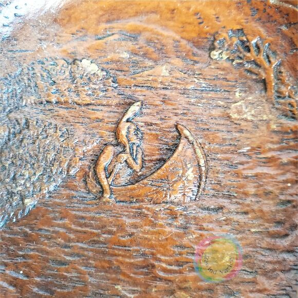 VTG ANCO Redwood Ashtray Cigarette Box Mid Century Resin Bakelite Kitschy - Picture 8 of 16